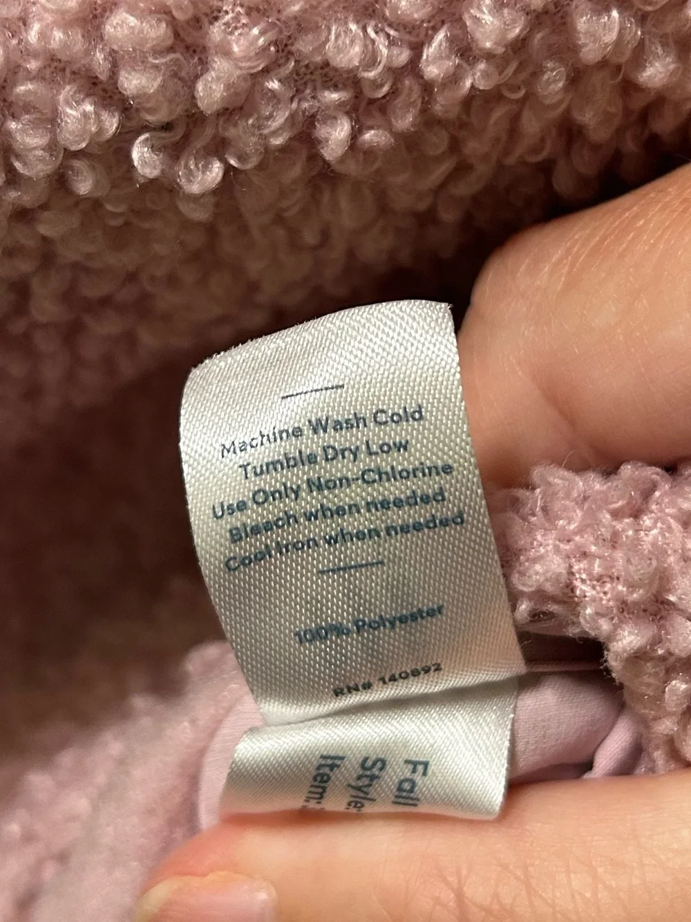 Marine Layer Sherpa Fleece Pullover in Pink Size Medium